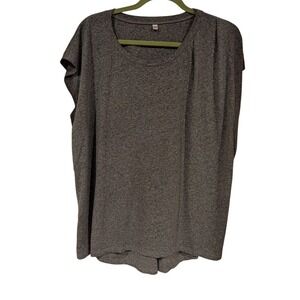OAK Heather Gray Sleeveless Tunic Top Oversized Flowy‎ Casual